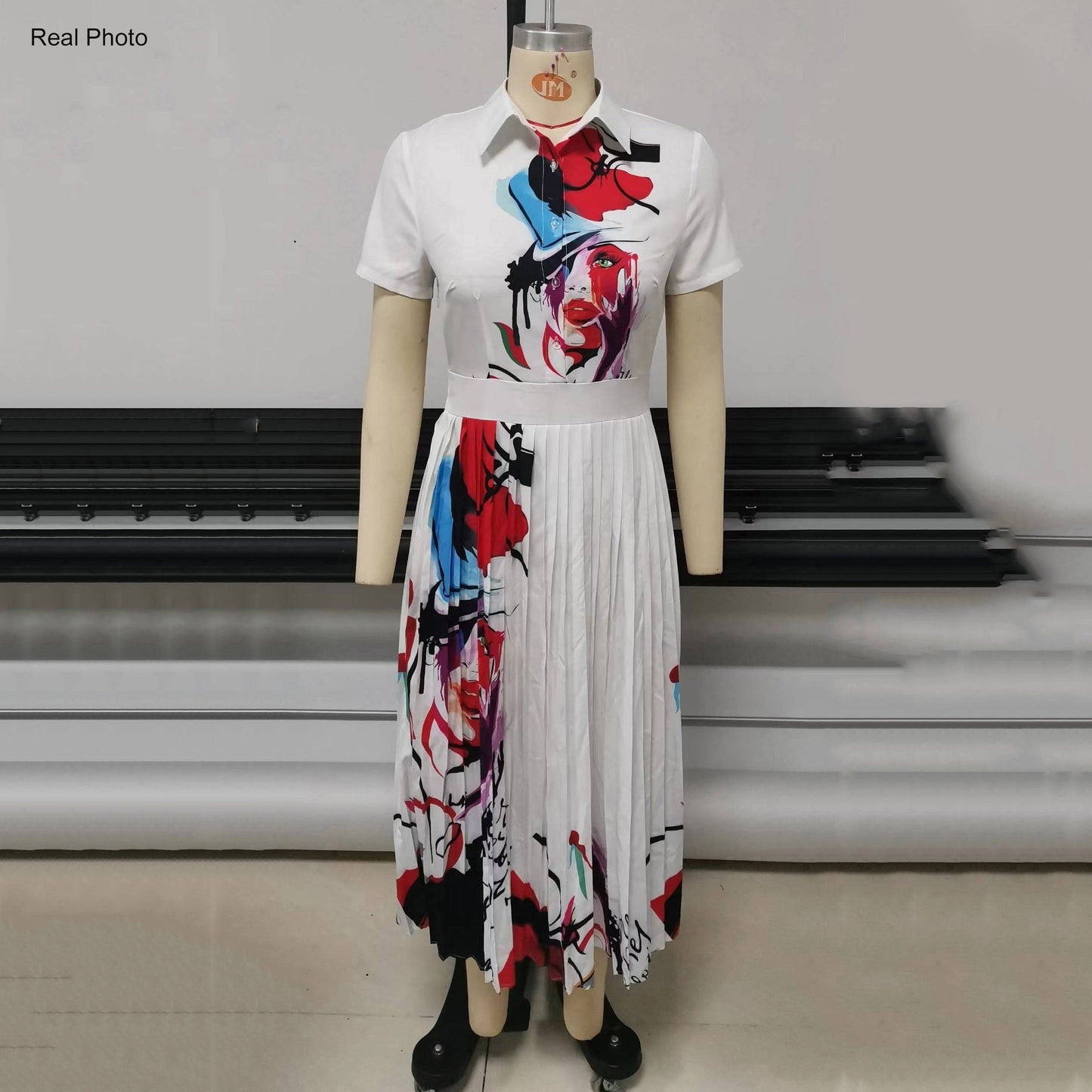 Dress- High Waisted Long Sleeve Pleated Dresses